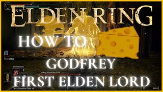 Elden Ring  How to Cheese Godfrey First Elden Lord Boss Fight [upl. by Mcclees]