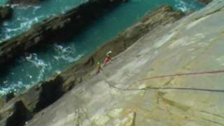 Climbing at Baggy Point North Devon [upl. by Ellehcen]