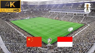 China vs Indonesia  Worldcup Qualifier 2026  Gameplay Simulasi PES 2024 60 FPS [upl. by Elery]