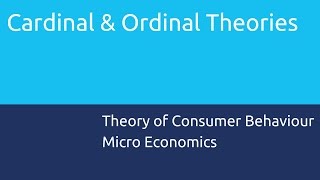 What are Two Theories Cardinal amp Ordinal  Theory of Consumer Behaviour  CA CPT  CS amp CMA [upl. by Meece387]