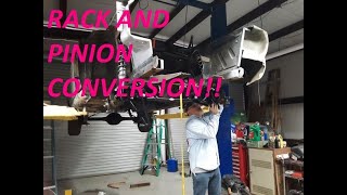 1965 Mustang project part 3 Rack and pinion conversion [upl. by Kirst]