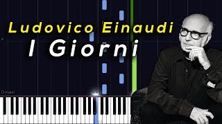 Ludovico Einaudi  I Giorni Synthesia Piano Tutorial [upl. by Ginsburg]