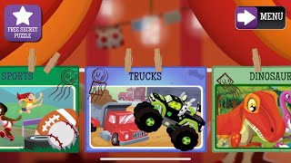 PUZZINGO  Todler puzzle for Kids  Monster Truck  City truck  Snow truck  Construction truck [upl. by Barnet]