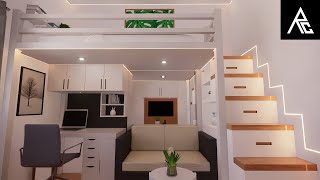 Minimalist Loft Bed Idea for Small Rooms [upl. by Getraer]