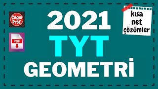 2021 TYT GEOMETRİ PDF  2021 TYT Geometri Soru Çözümleri [upl. by Romine]