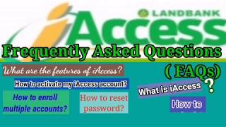 LANDBANK iAccess Frequently Asked Questions 2020 Update [upl. by Dutch586]