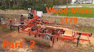 WoodMizer LT70 Sawmill running at Rousdon UK  Part 2  3 Feb 2019 [upl. by Jeanne]