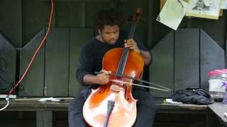 Lester St Louis  solo cello  at 6BC Gardens  Arts for Art NYC  October 2 2016 [upl. by Trudey]