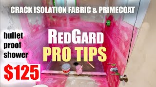 Waterproof Shower for less than 125  RedGard PRO TIPS and Instructions for a bulletproof Install [upl. by Aisek]