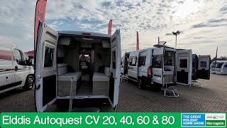 Elddis Campervans CV20 CV40 CV60 CV80 at Harrogate Great Holiday Home Show [upl. by Yanal]