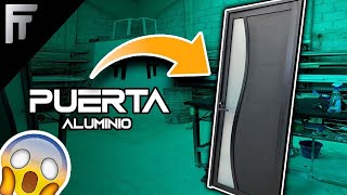 🔥Puerta de aluminio económica con intermedio Cerchado 🔴 [upl. by Welles]