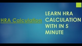 House Rent Allowance  HRA Calculation and Exemption in Excel [upl. by Yeltnarb]