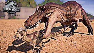 TREX SUE amp Nanotyrannus in Jurassic World Evolution  Dinosaurs Fights Hunts Breakout [upl. by Adnawahs537]