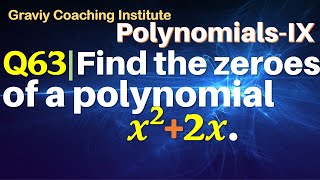 Q63  Find the zeroes of a polynomial x22x [upl. by Yerdua280]