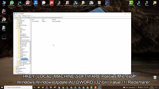 désactiver les mise a jour windows 10 avec REGEDIT 2éme partie [upl. by Akcirderf]