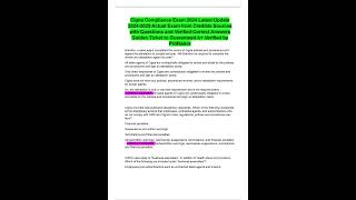 Cigna Compliance Exam 2024 Latest Update Actual Exam from Credible Sources with Questions and Verifi [upl. by Iline]