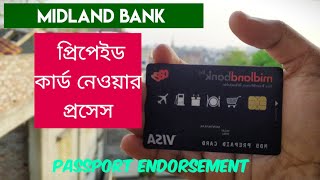 How to take Midland Banks Prepaid Card  Full Process  Passport Endorsement Process  Dont Miss [upl. by Tsugua]