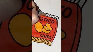 Crispy coloringbook colouring potatochips red asmrsounds satisfyingasmr coloringfun foryou [upl. by Laira]