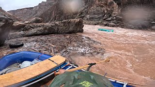 Grand Canyon Winter Rafting  Horn Creek Rapid 8 Carnage [upl. by Ennaeerb]