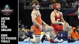 Daton Fix vs Vito Arujau 2024 NCAA wrestling championship 133 pounds [upl. by Balduin330]