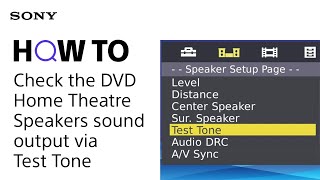 How to check the DVD Home Theatre Speakers sound output via Test Tone Settings [upl. by Attenad]