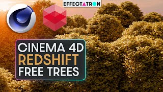 C4D Tutorial  Now with Redshift Drag and Drop Trees New Free Assets Make a Forest EZ Clap [upl. by Nafis]