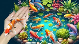 Catching fish colorful fish goldfish koi fish betta fish turtles crabs catfish [upl. by Naujd806]