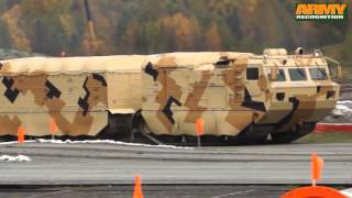 DT10PM two section tracked allterrain amphibious carrier vehicle Vityaz Russia Russian army [upl. by Nnanaej166]