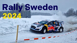 Rally Sweden 2024 SS3 SS6 Attack amp crazy winter weather [upl. by Livingston]