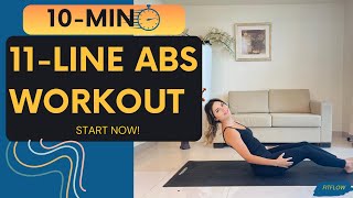 10 Minute Abs Workout 11 Line Abs Workout  Intense Upper amp Lower Ab Exercises [upl. by Sikes]