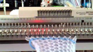 Joining A Shoulder Seam On The Knitting Machine part 1 [upl. by Carrick]