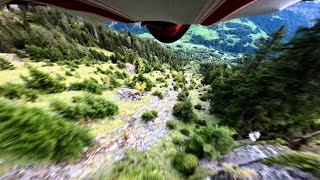 Wingsuit BASE Jump  Bussalp  Switzerland [upl. by Einnahpets]