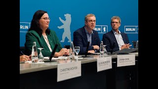 Senatspressekonferenz am 29102024 mit Senator Stefan Evers und Staatssekretärin Ellen Haußdörfer [upl. by Belac]