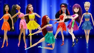 Play Doh Ballerina Disney Princesses I Ladybug I Barbie I Mal Inspired Costumes [upl. by Atlas727]