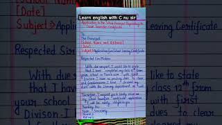 👉New format of Application writing🥰 New format of letter writing💫viralvideo ytshorts 🙏 [upl. by Biddick]