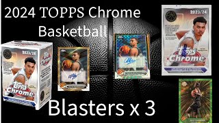 202324 Topps Chrome Basketball Blaster Boxes Autos amp Wemby Hits [upl. by Jd]