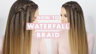 How To Waterfall Braid Hair Tutorial For Beginners  Luxy Hair [upl. by Sum]