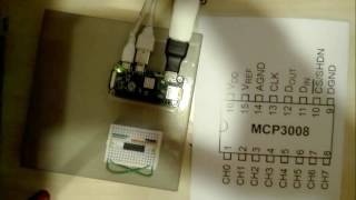 Raspberry Pi MCP3008 cz 13 [upl. by Sharlene514]