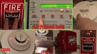 Notifier NFS2640 CLIP Protocol Fire Alarm System Test [upl. by Josie92]