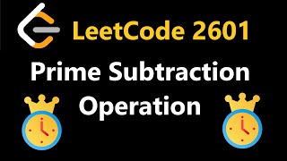 Prime Subtraction Operation  Leetcode 2601  Python [upl. by Stouffer248]