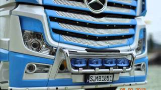 tamiya 114 MercedesBenz Actros 1851 Blue GigaSpace 6x4 [upl. by Thormora]