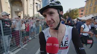 Adam Yates  Interview at the finish  Il Lombardia 2023 [upl. by Meingoldas728]