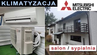 Klimatyzacja Mitsubishi montaż Multi Split w domu jednorodzinnym Nisko salon i sypialnia MXZ2HA50VF [upl. by Ardnajela126]