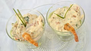 Verrine avocat crevette et fromage frais  Apéro de Noël [upl. by Atteram]