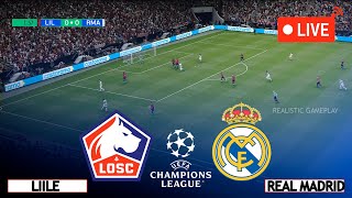 🔴LIVE  Lille vs Real Madrid  UEFA Champions League 2425  Match Live Now [upl. by Ajani]