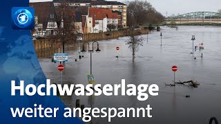 Hochwasserlage bleibt vor allem in Niedersachsen angespannt [upl. by Whetstone]