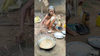 rural old widow grandma cooking Shrimp fish curry tribal people lifevillagecookingshow foodshow [upl. by Aneloc]