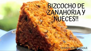 🥕BIZCOCHO DE ZANAHORIA PERFECTO Y BARATO SIN AZÚCAR Sandra ChefPastelera [upl. by Jerrol]