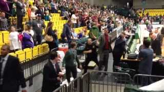 Fight Started by New Mexico State University with UVU and Fans on Basketball Court [upl. by Nairad]