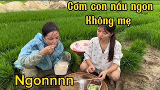 Hằng Biển Mang Cơm Trưa Cho Mẹ Thơm Đi Nhổ Mạ [upl. by Mailli]